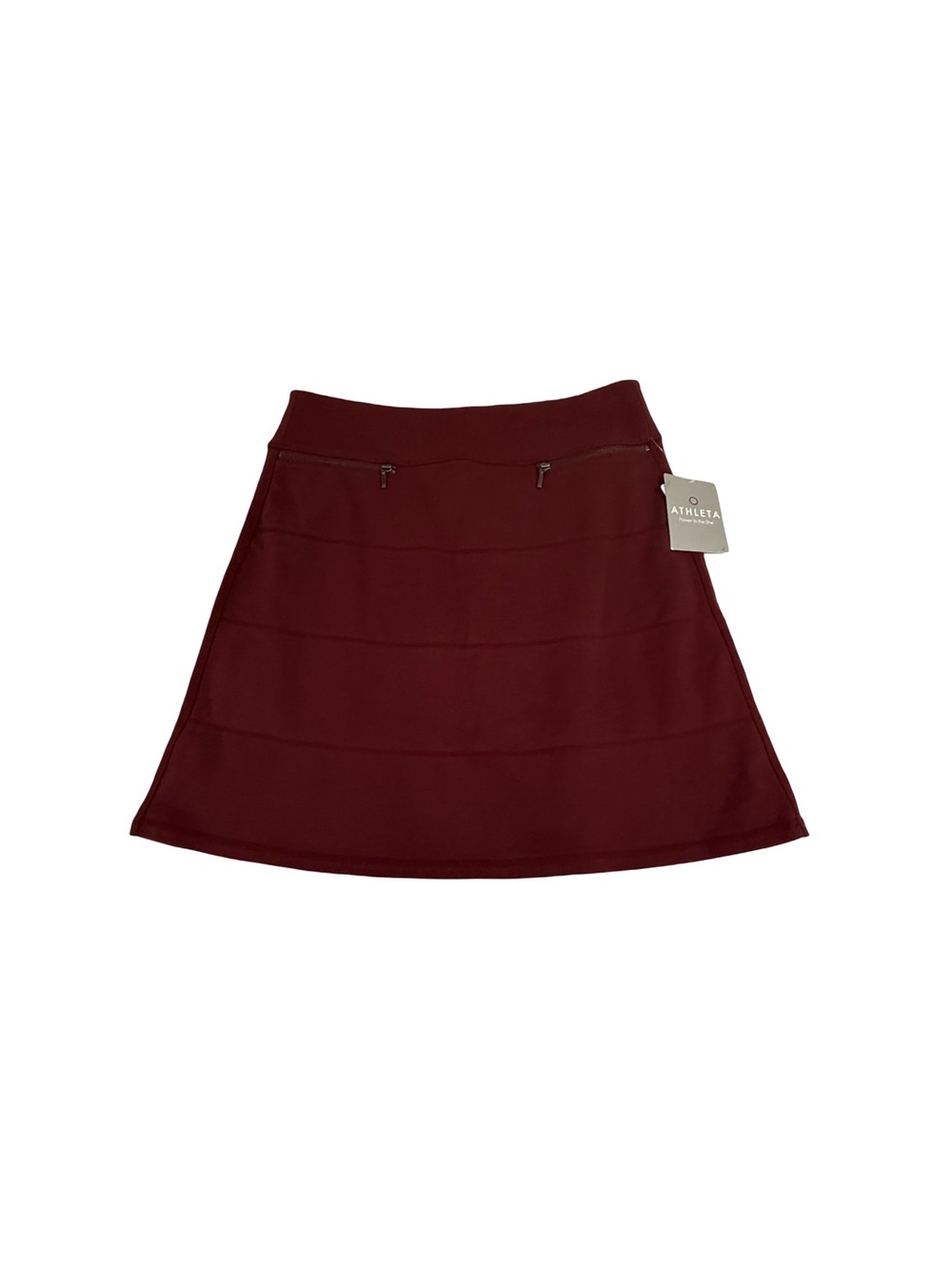 Athleta Maroon A-Line Skort with Zip Pockets